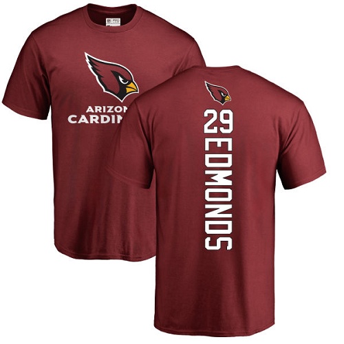 Arizona Cardinals Men Maroon Chase Edmonds Backer NFL Football #29 T Shirt->nfl t-shirts->Sports Accessory
